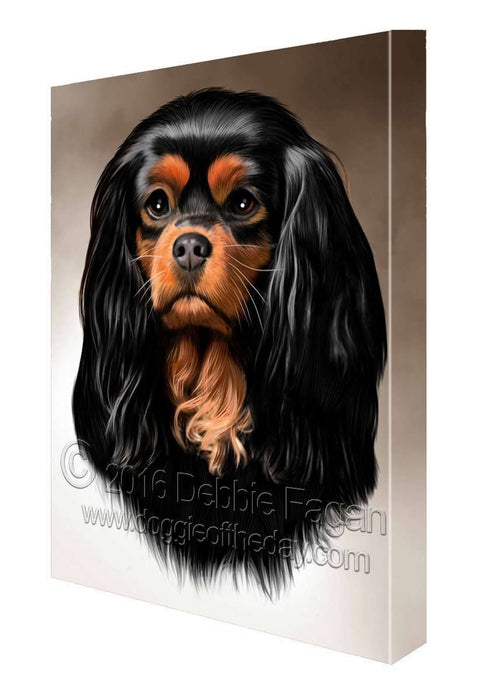 Cavalier King Charles Spaniel Dog Art Portrait Print Canvas