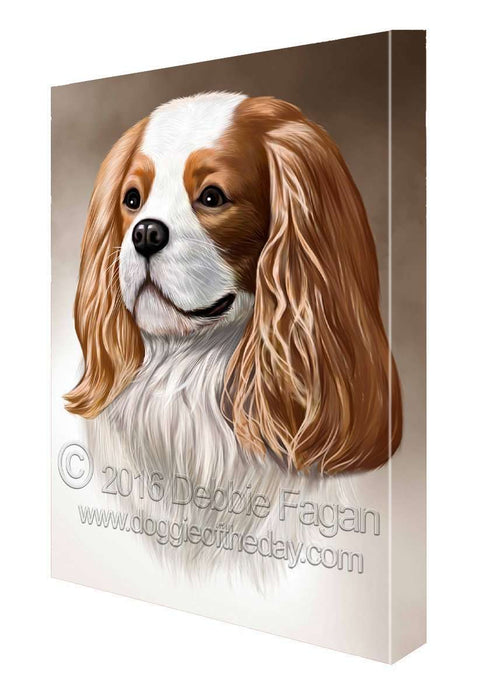 Cavalier King Charles Spaniel Dog Art Portrait Print Canvas