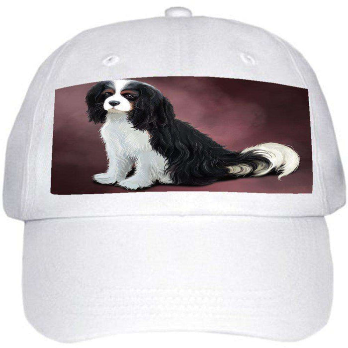 Cavalier King Charles Spaniel Dog Ball Hat Cap Off White