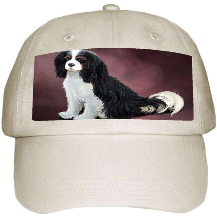 Cavalier King Charles Spaniel Dog Ball Hat Cap Off White