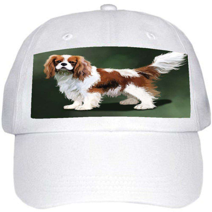 Cavalier King Charles Spaniel Dog Ball Hat Cap Off White