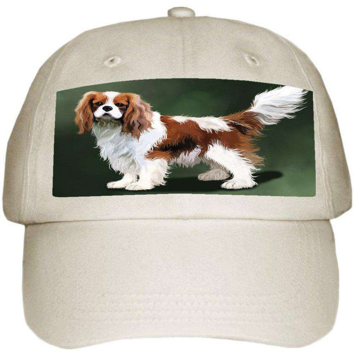 Cavalier King Charles Spaniel Dog Ball Hat Cap Off White