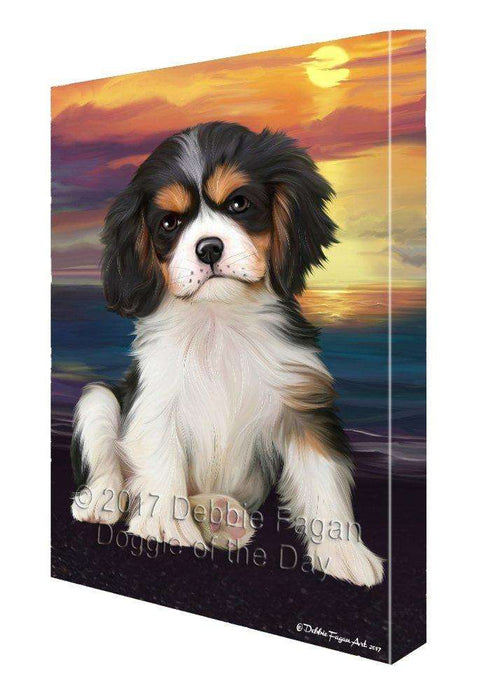 Cavalier King Charles Spaniel Dog Canvas Wall Art D406