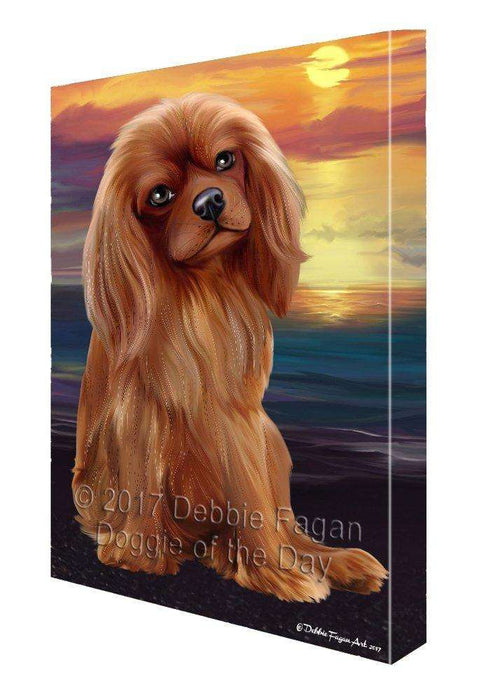 Cavalier King Charles Spaniel Dog Canvas Wall Art D407