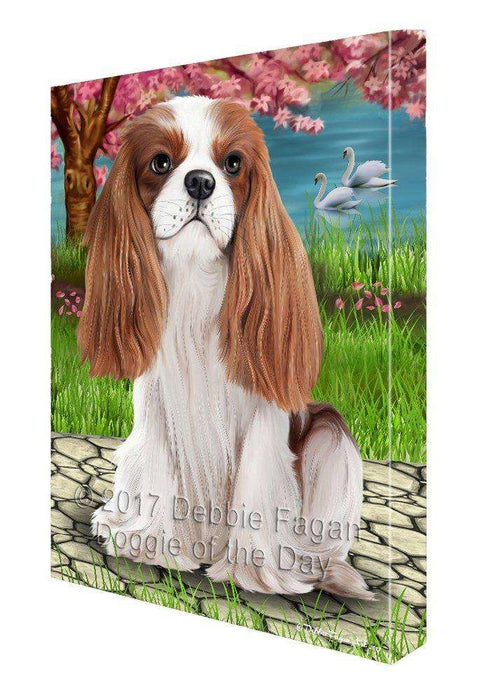 Cavalier King Charles Spaniel Dog Canvas Wall Art D410