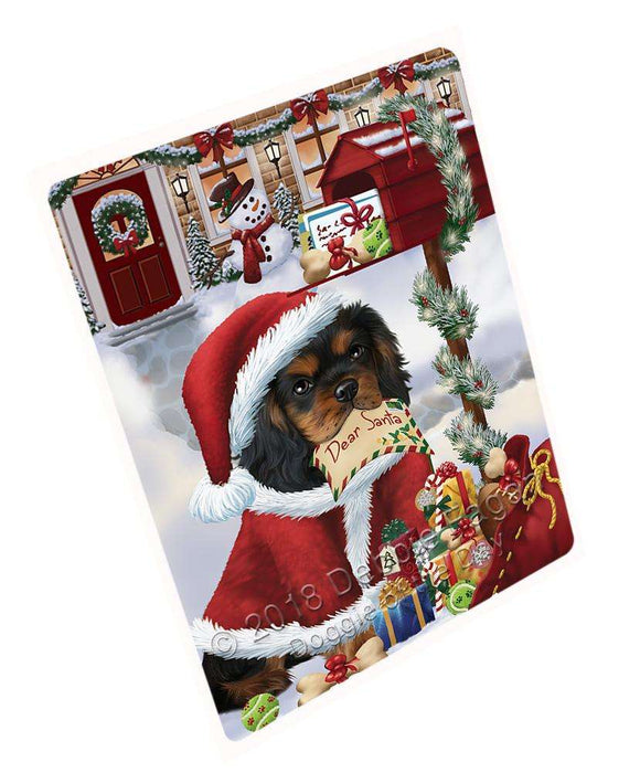Cavalier King Charles Spaniel Dog Dear Santa Letter Christmas Holiday Mailbox Blanket BLNKT102297