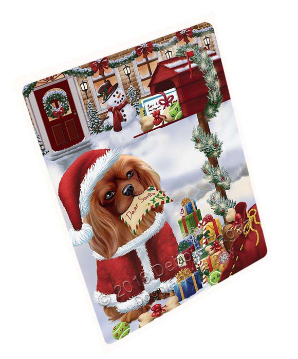 Cavalier King Charles Spaniel Dog Dear Santa Letter Christmas Holiday Mailbox Blanket BLNKT102306