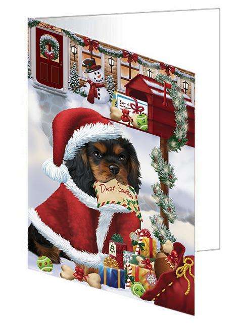 Cavalier King Charles Spaniel Dog Dear Santa Letter Christmas Holiday Mailbox Handmade Artwork Assorted Pets Greeting Cards and Note Cards with Envelopes for All Occasions and Holiday Seasons GCD65681
