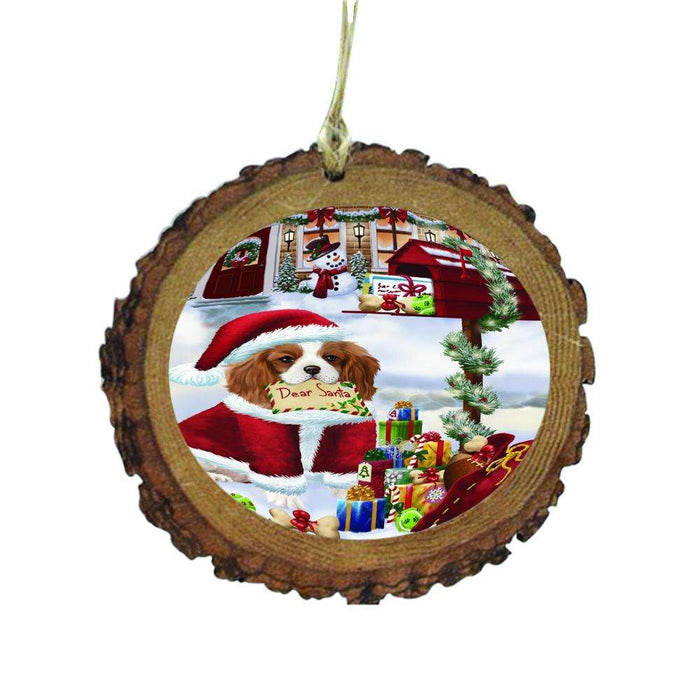 Cavalier King Charles Spaniel Dog Dear Santa Letter Christmas Holiday Mailbox Wooden Christmas Ornament WOR49028