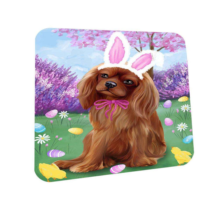 Cavalier King Charles Spaniel Dog Easter Holiday Coasters Set of 4 CST49053
