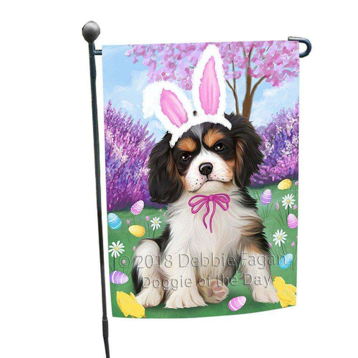 Cavalier King Charles Spaniel Dog Easter Holiday Garden Flag GFLG49004