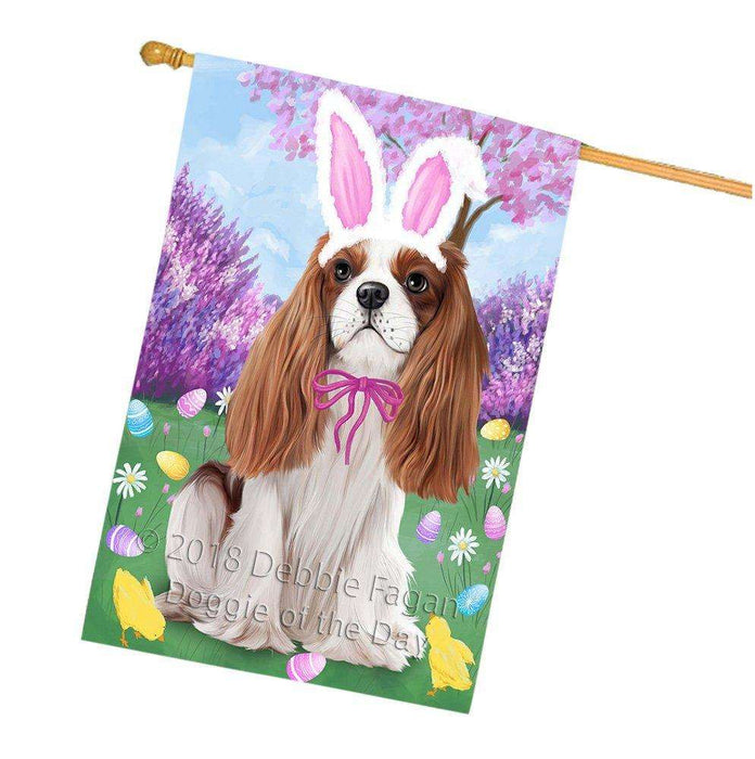 Cavalier King Charles Spaniel Dog Easter Holiday House Flag FLG49055