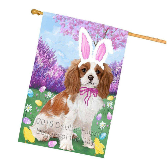 Cavalier King Charles Spaniel Dog Easter Holiday House Flag FLG49058