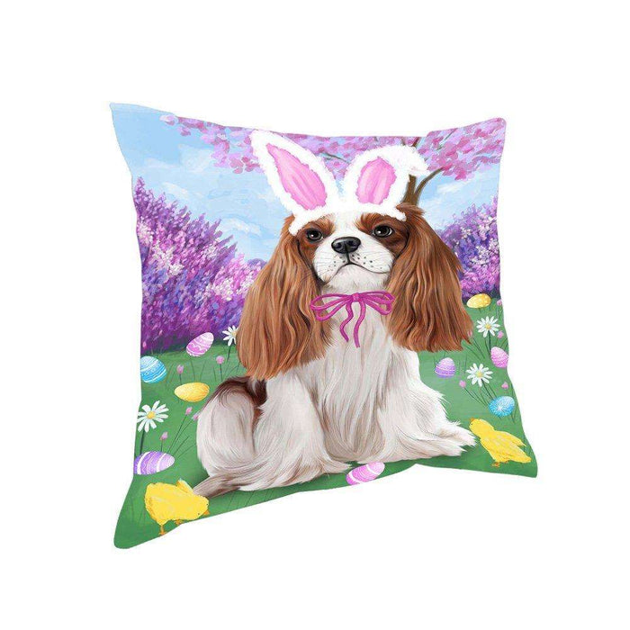 Cavalier King Charles Spaniel Dog Easter Holiday Pillow PIL52216 (14x14)