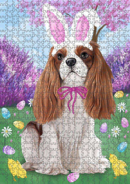 Cavalier King Charles Spaniel Dog Easter Holiday Puzzle with Photo Tin PUZL50313