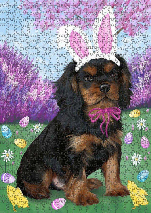 Cavalier King Charles Spaniel Dog Easter Holiday Puzzle with Photo Tin PUZL50319