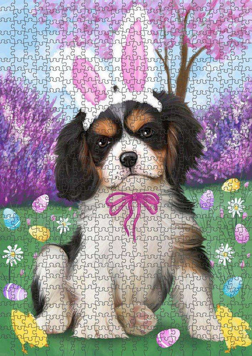 Cavalier King Charles Spaniel Dog Easter Holiday Puzzle with Photo Tin PUZL50328