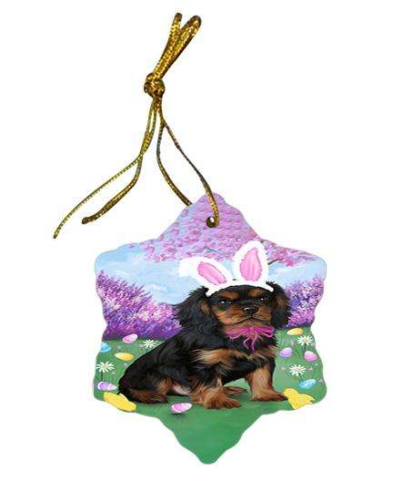 Cavalier King Charles Spaniel Dog Easter Holiday Star Porcelain Ornament SPOR49084