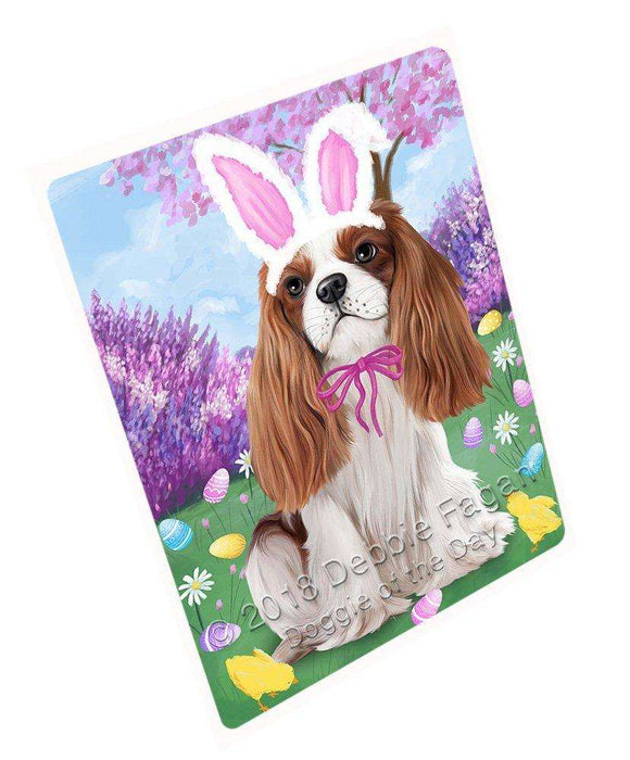 Cavalier King Charles Spaniel Dog Easter Holiday Tempered Cutting Board C51138