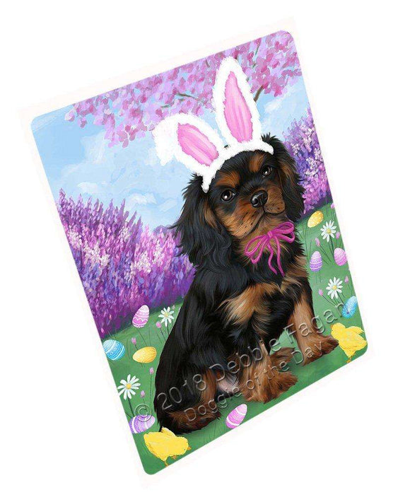 Cavalier King Charles Spaniel Dog Easter Holiday Tempered Cutting Board C51144