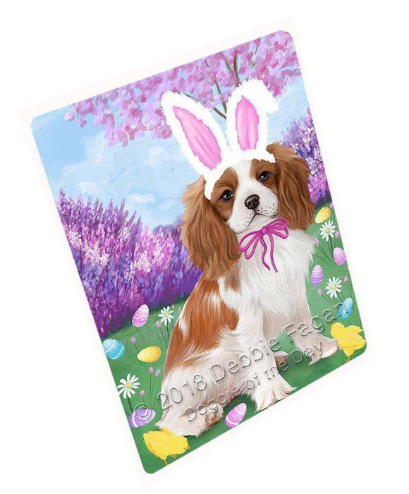 Cavalier King Charles Spaniel Dog Easter Holiday Tempered Cutting Board C51147