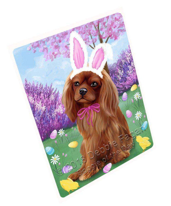 Cavalier King Charles Spaniel Dog Easter Holiday Tempered Cutting Board C51150