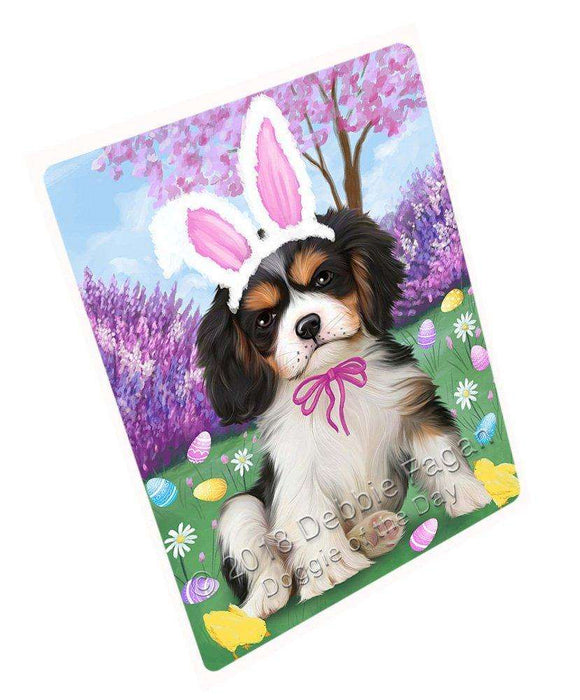 Cavalier King Charles Spaniel Dog Easter Holiday Tempered Cutting Board C51153