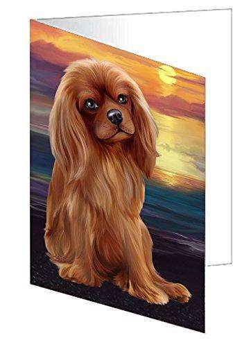 Cavalier King Charles Spaniel Dog Handmade Artwork Assorted Pets Greeting Cards and Note Cards with Envelopes for All Occasions and Holiday Seasons D261
