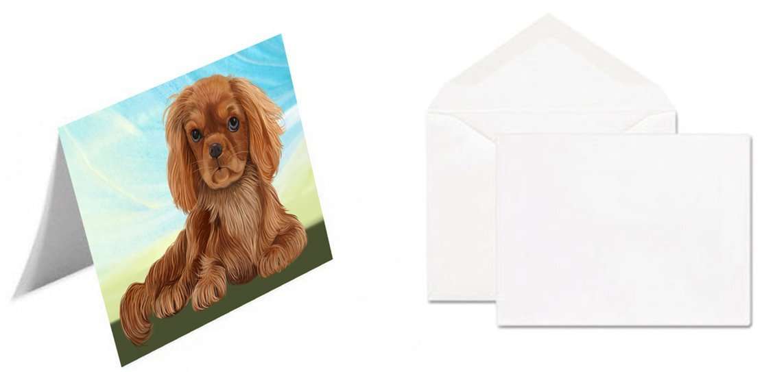 Cavalier King Charles Spaniel Dog Handmade Artwork Assorted Pets Greeting Cards and Note Cards with Envelopes for All Occasions and Holiday Seasons