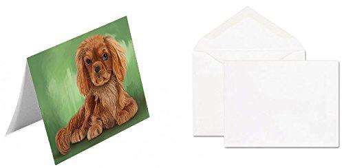 Cavalier King Charles Spaniel Dog Handmade Artwork Assorted Pets Greeting Cards and Note Cards with Envelopes for All Occasions and Holiday Seasons