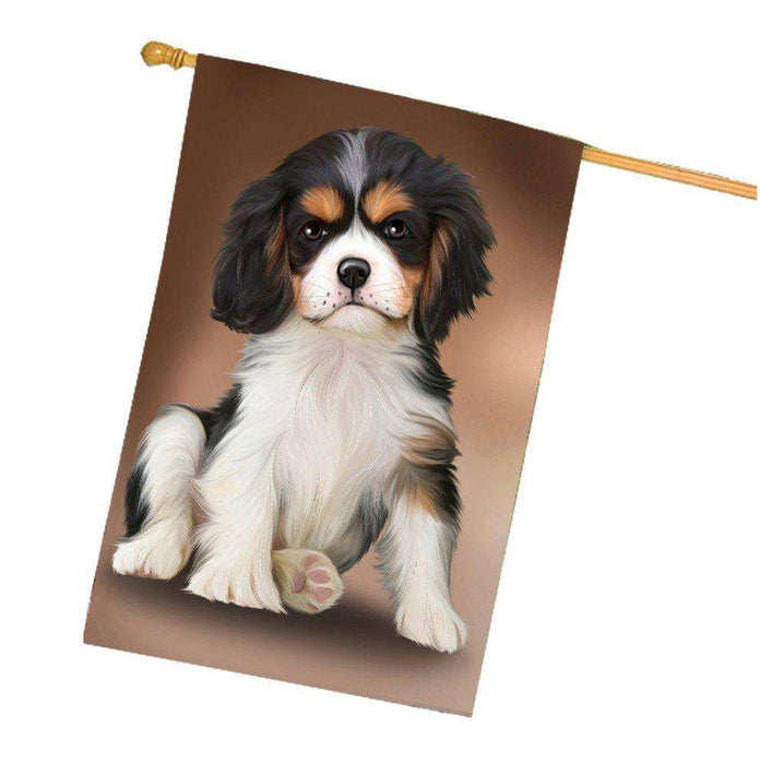 Cavalier King Charles Spaniel Dog House Flag HF311