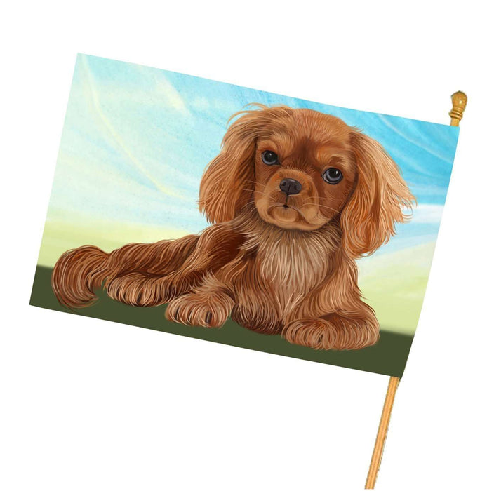 Cavalier King Charles Spaniel Dog House Flag