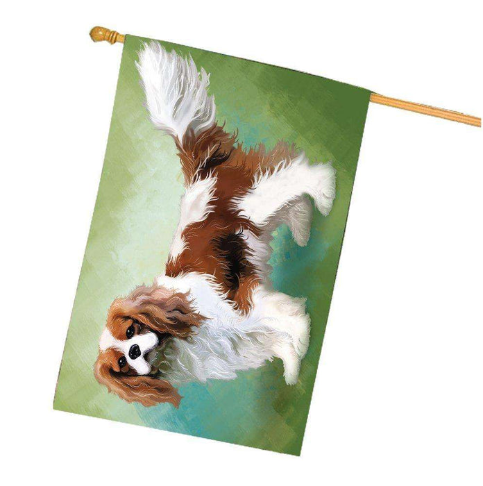 Cavalier King Charles Spaniel Dog House Flag