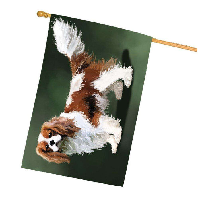 Cavalier King Charles Spaniel Dog House Flag