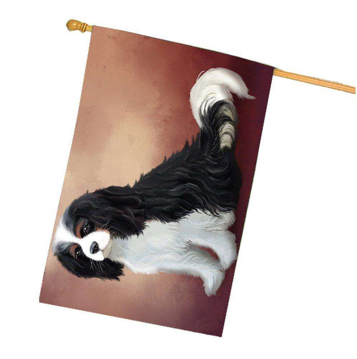 Cavalier King Charles Spaniel Dog House Flag