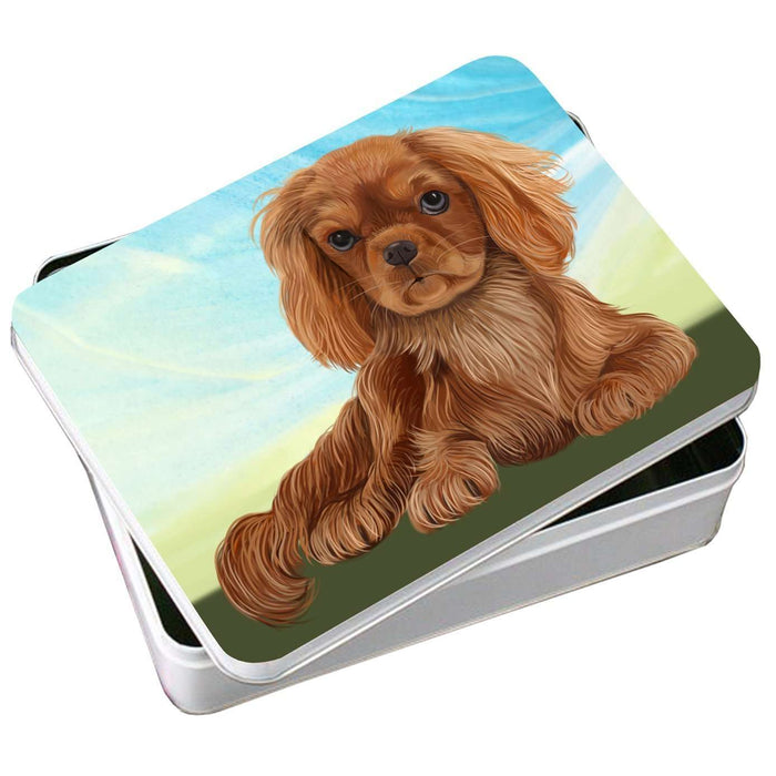 Cavalier King Charles Spaniel Dog Photo Storage Tin