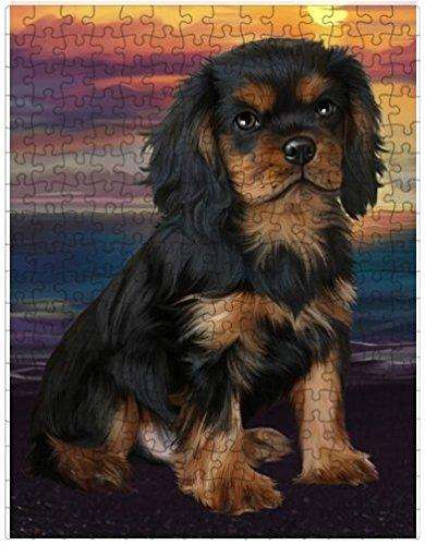 Cavalier King Charles Spaniel Dog Puzzle with Photo Tin D480
