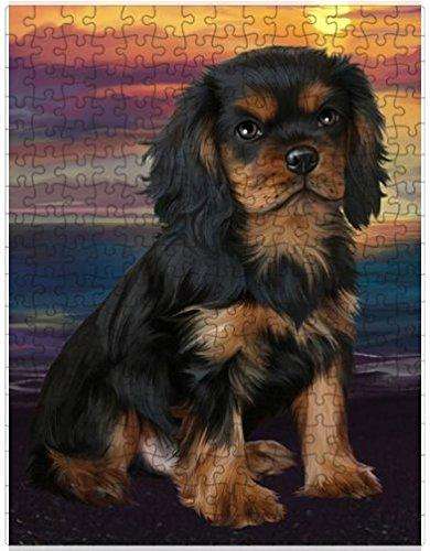 Cavalier King Charles Spaniel Dog Puzzle with Photo Tin