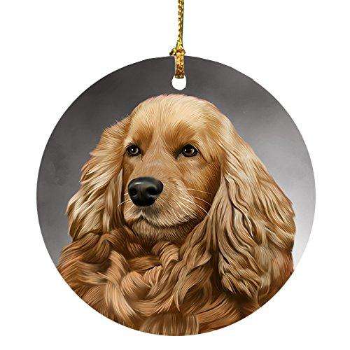 Cavalier King Charles Spaniel Dog Round Christmas Ornament