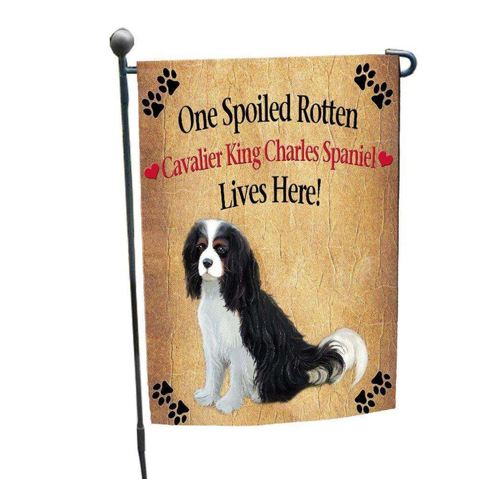 Cavalier King Charles Spaniel Spoiled Rotten Dog Garden Flag