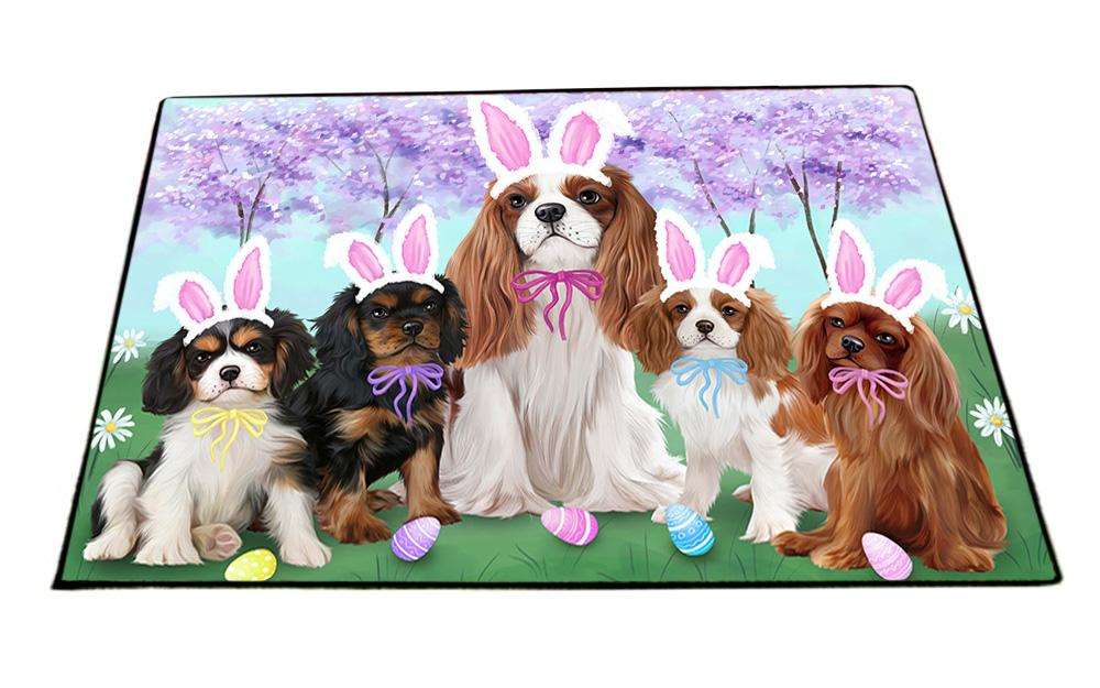 Cavalier King Charles Spaniels Dog Easter Holiday Floormat FLMS49512