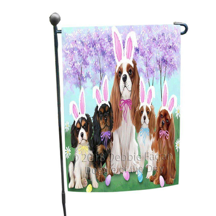 Cavalier King Charles Spaniels Dog Easter Holiday Garden Flag GFLG49000