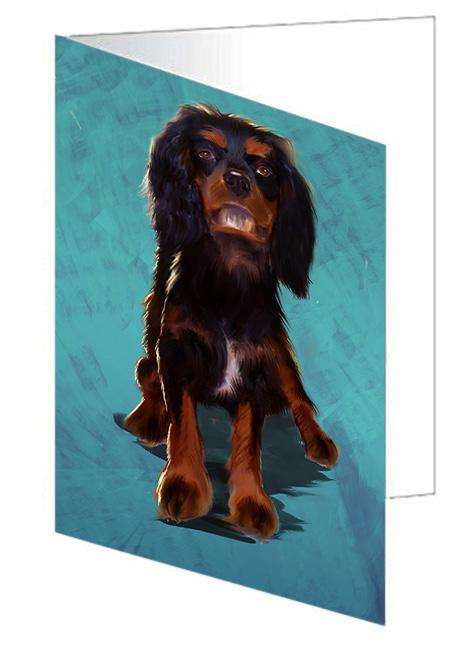 Cavalier King Charles Spaniels Dog Handmade Artwork Assorted Pets Greeting Cards and Note Cards with Envelopes for All Occasions and Holiday Seasons GCD67196