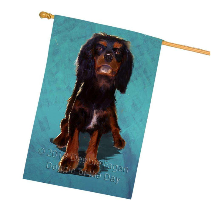 Cavalier King Charles Spaniels Dog House Flag FLG54587