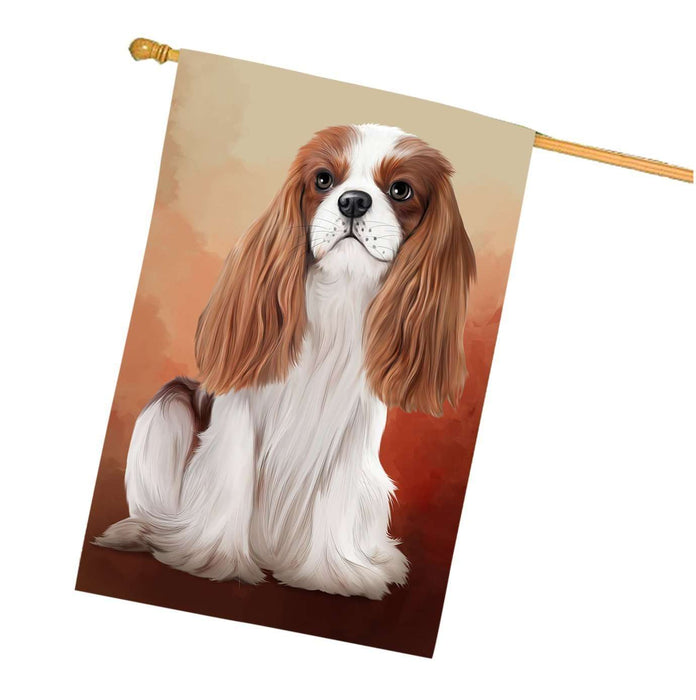 Cavalier King Charles Spaniels Dog House Flag