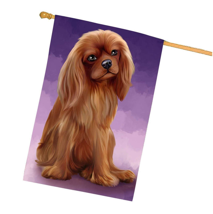 Cavalier King Charles Spaniels Dog House Flag