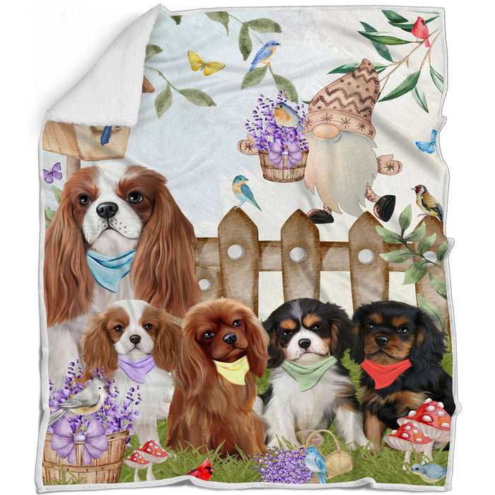 Cavalier King Charles Spaniel Bed Blanket, Explore a Variety of Designs, Personalized, Throw Sherpa, Fleece and Woven, Custom, Soft and Cozy, Dog Gift for Pet Lovers