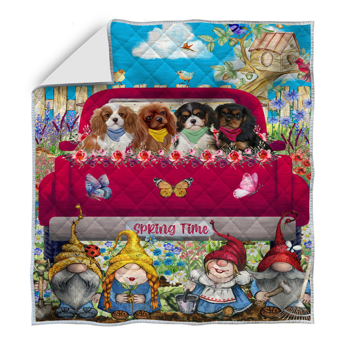 Cavalier King Charles Spaniel Bed Quilt, Explore a Variety of Designs, Personalized, Custom, Bedding Coverlet Quilted, Pet and Dog Lovers Gift