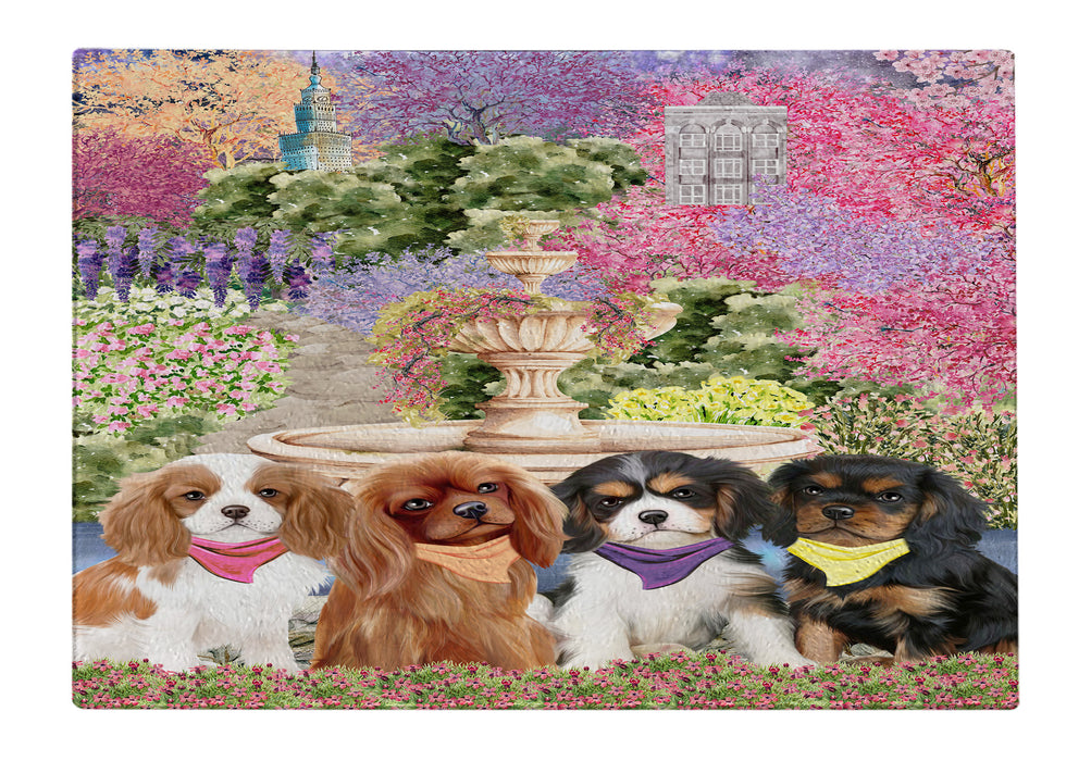 Cavalier King Charles Spaniel Kitchen Cutting Board, Tempered Glass Scratch and Stain Resistant, Easy To Clean, Explore a Variety of Designs, Personalized, Custom, Pet and Dog Lovers Gift