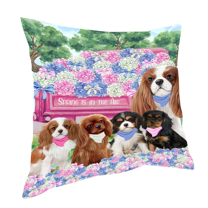 Cavalier King Charles Spaniel Throw Pillow, Explore a Variety of Custom Designs, Personalized, Cushion for Sofa Couch Bed Pillows, Pet Gift for Dog Lovers